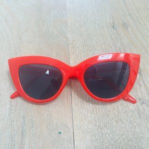 Red cat-eye sunglasses